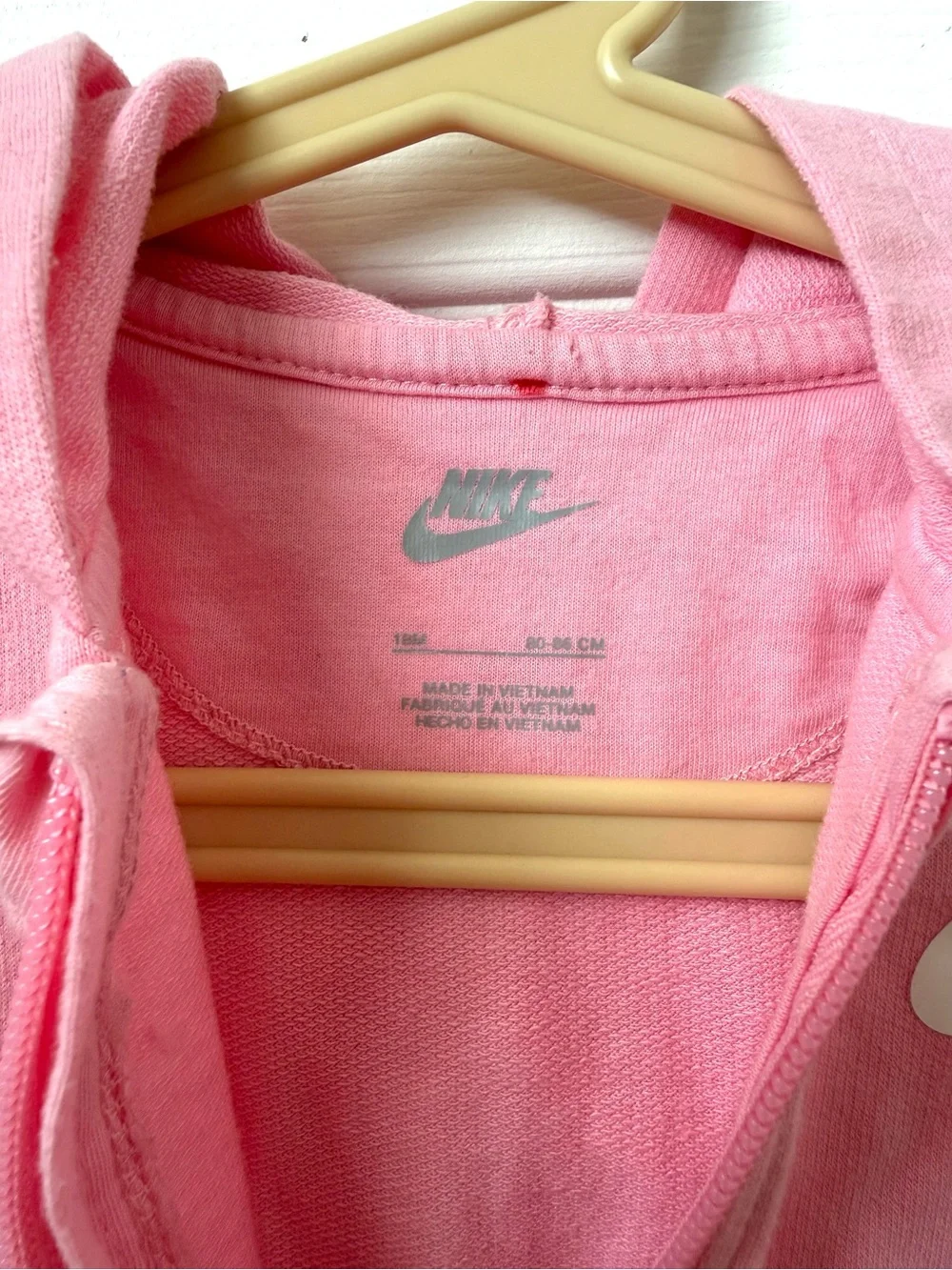 Nike Pink Hooded Zip One-Piece Bodysuit for Kids